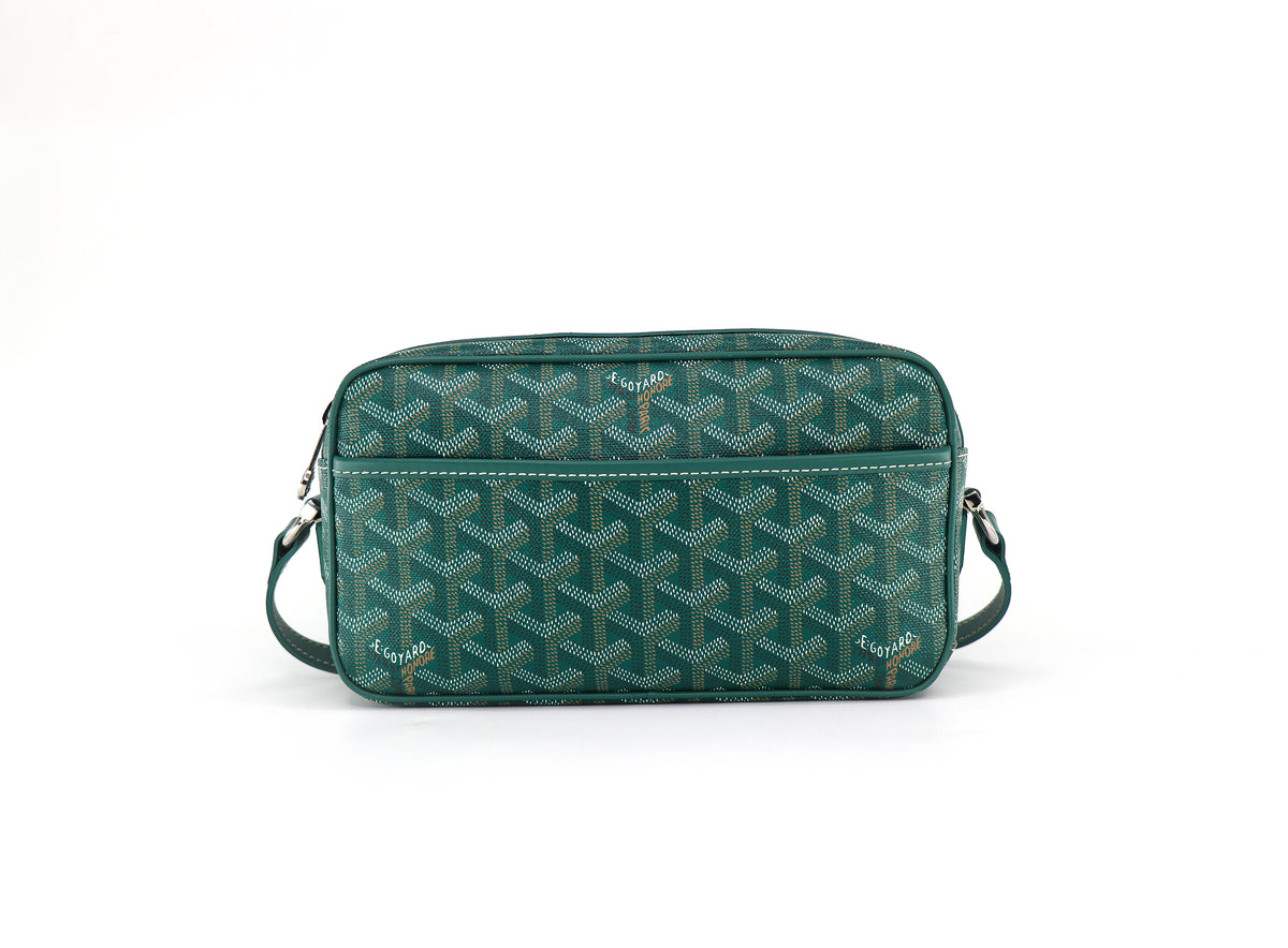 GOYARD Sac CapVert PM Bag, Goyardine Canvas in Green