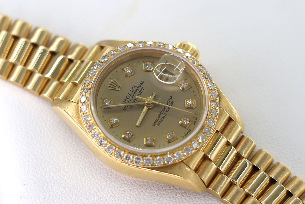 ROLEX Lady-Datejust 69178 26mm 18K Yellow Gold, Diamond Dial, Watch & Box