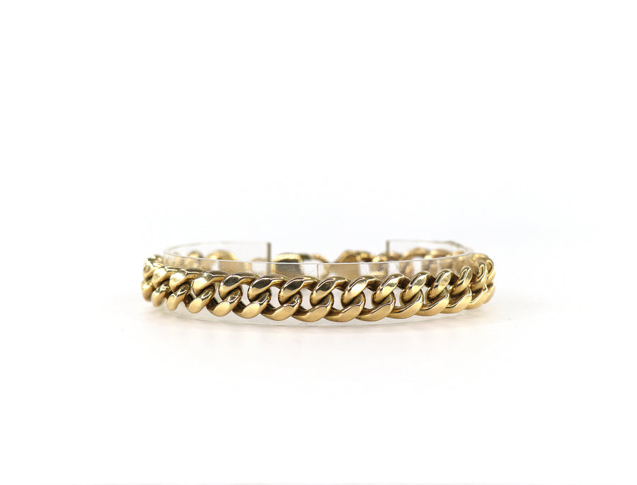 Curbed Link Bracelet 14K Yellow Gold, Semi-Hollow, 11.1mm
