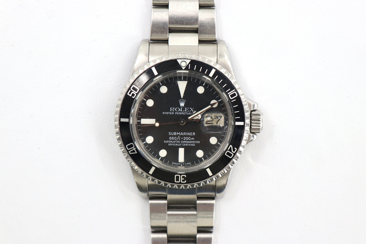 ROLEX Submariner Date 1680 40mm Oystersteel, Black Matte Dial, Vintage