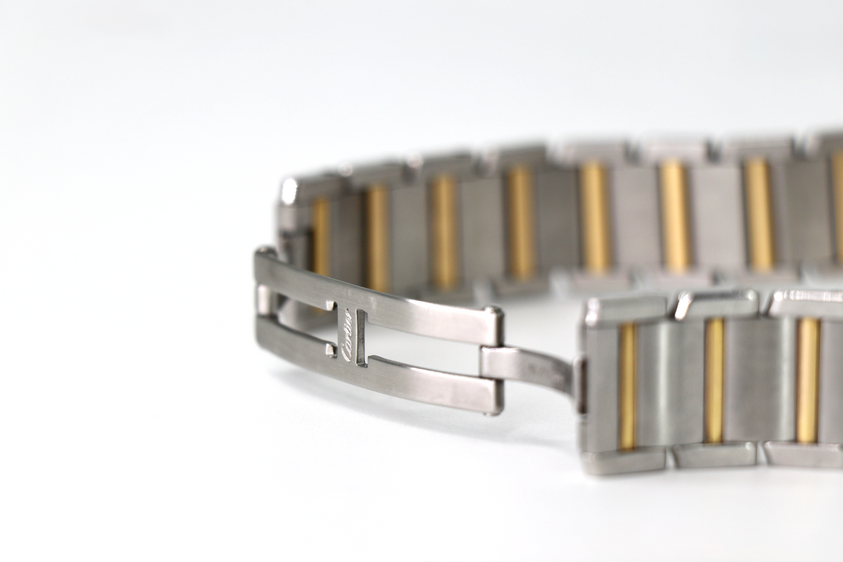 CARTIER Tank Française W51005Q4 25mm 18K Yellow Gold & Steel, White Dial