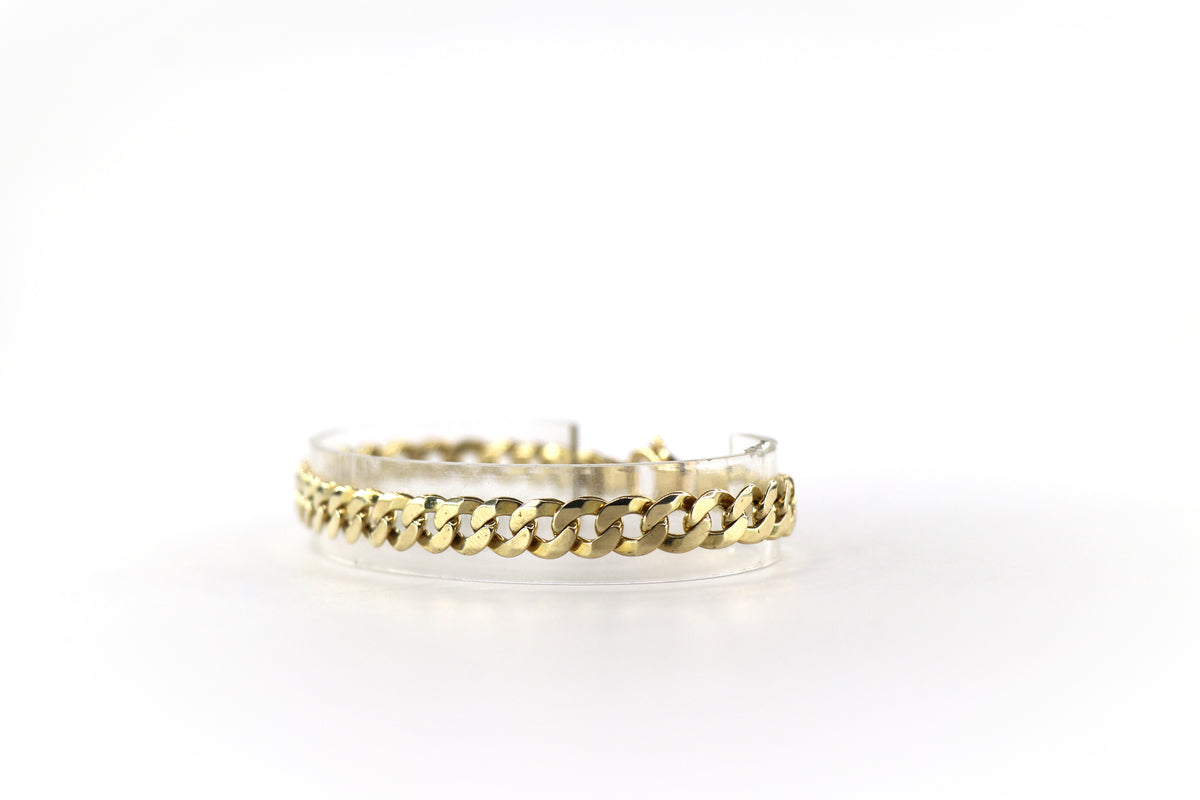 Cuban Link Bracelet 14K Yellow Gold, 7.8mm
